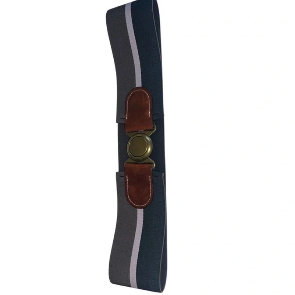 Elastic Belt- Genuine Leather Clasps, MADE IN USA, size XS/S